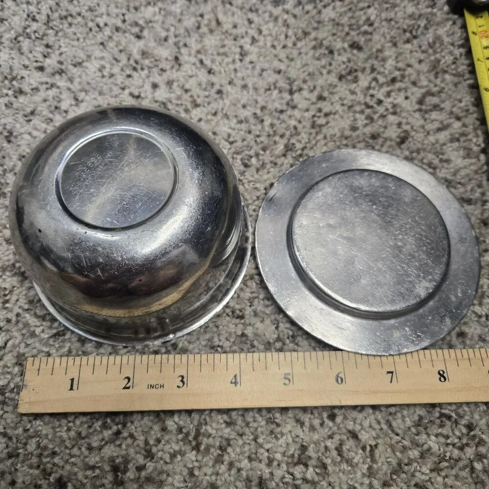 Vintage Vollrath Stainless Steel Ware - Dish w/ lid - 6835 scratches/dings